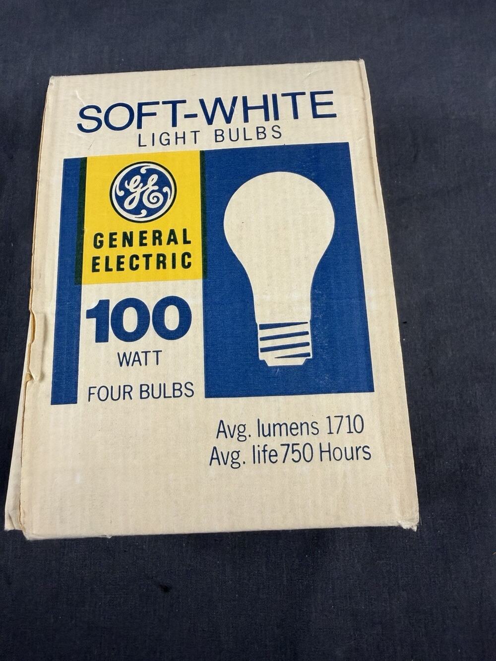 Vintage GE Soft White 100 Watt Light Bulbs Tested